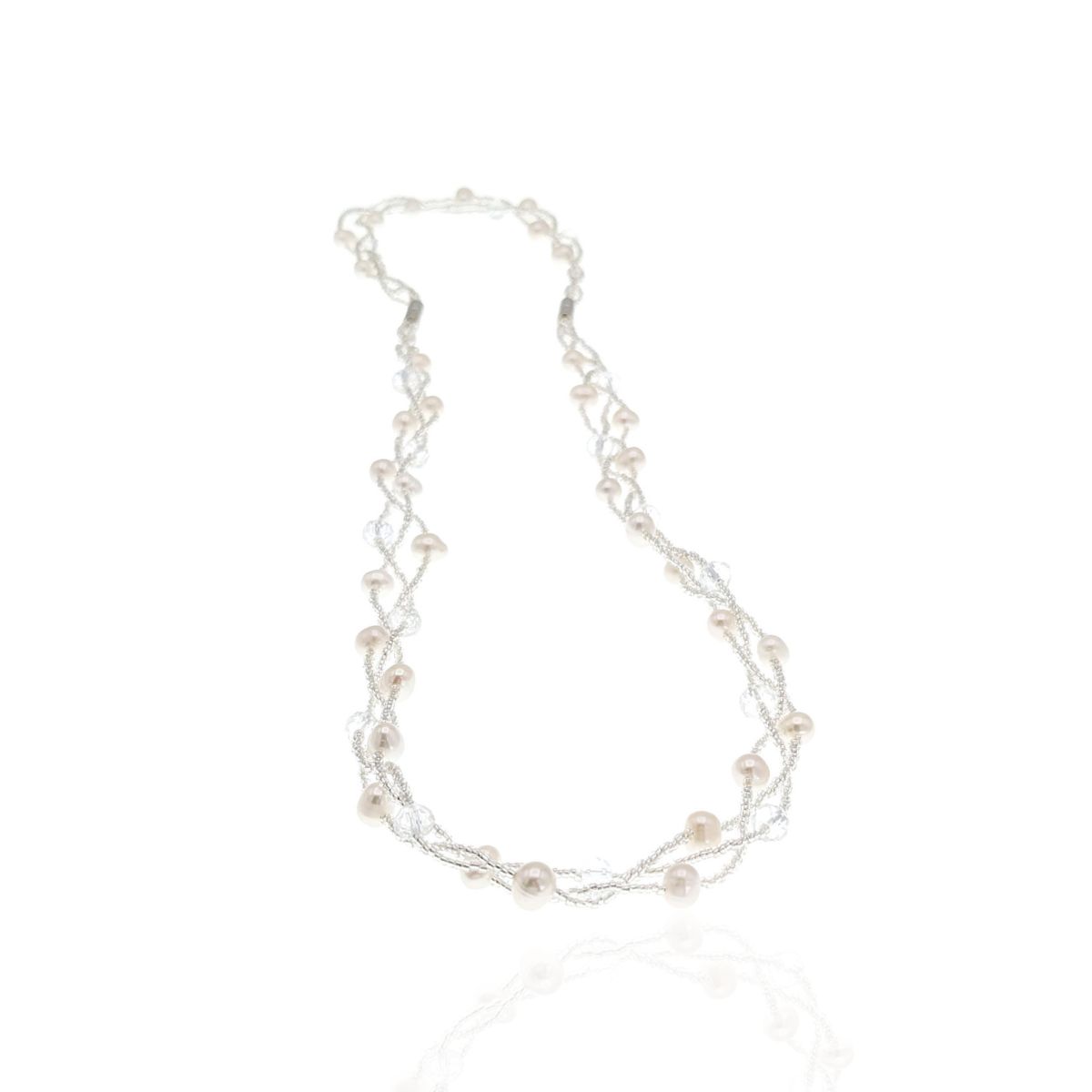 ≪ 2way仕様 ≫ 淡水真珠デザインネックレス・ブレスセット 約5.5-6.5mm 真鍮 y-n-676
